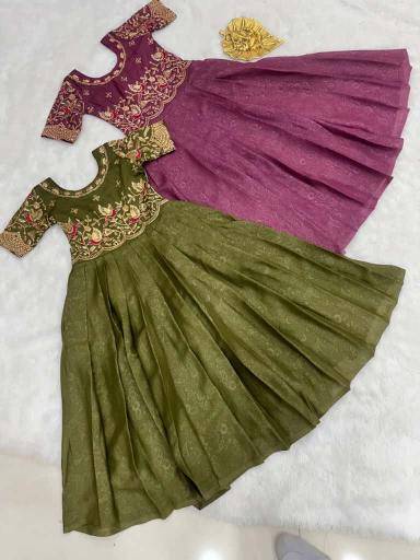 NEW LAUNCIN GOWN georgette Kids clothes wholesale distributors in Mumbai